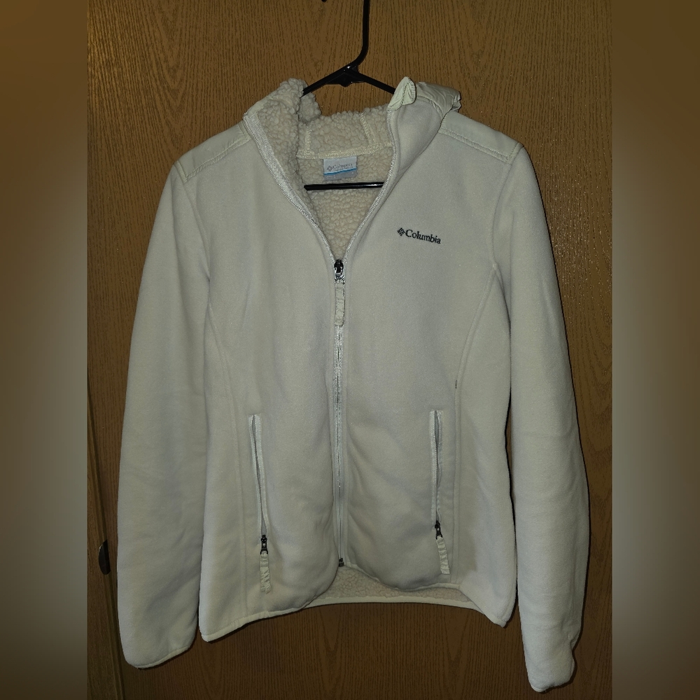 Columbia White Fleece Jacket